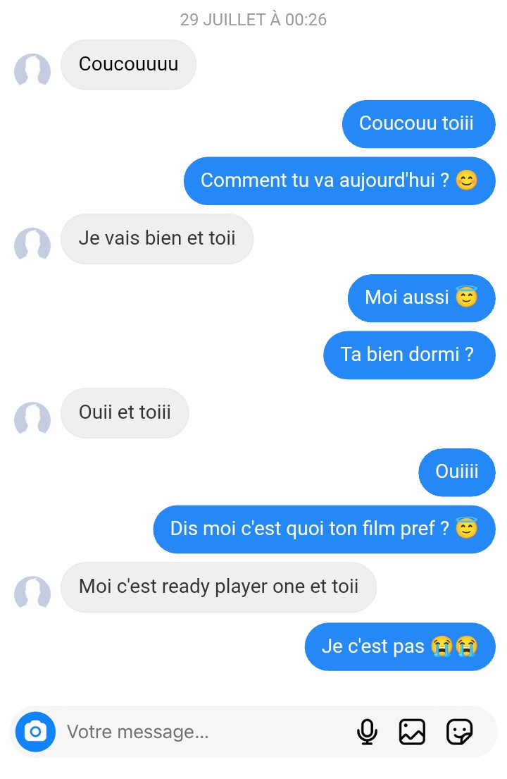 Premiers échanges de messages